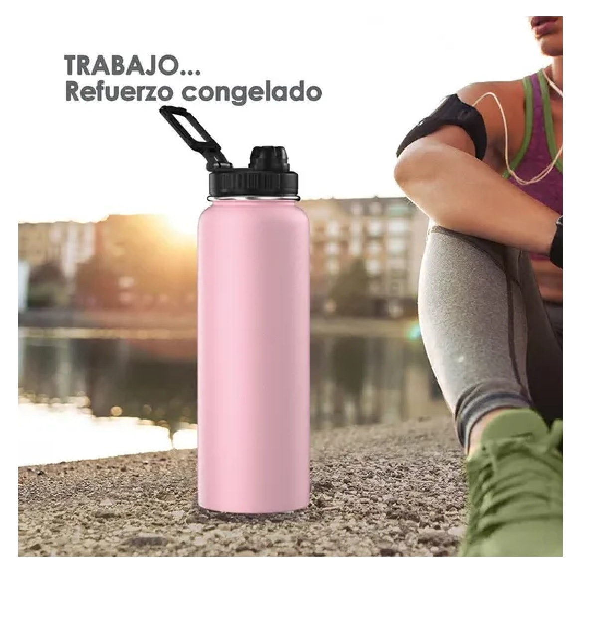 Termo Frío/caliente De Acero Inoxidable De 1.2 L Rosa