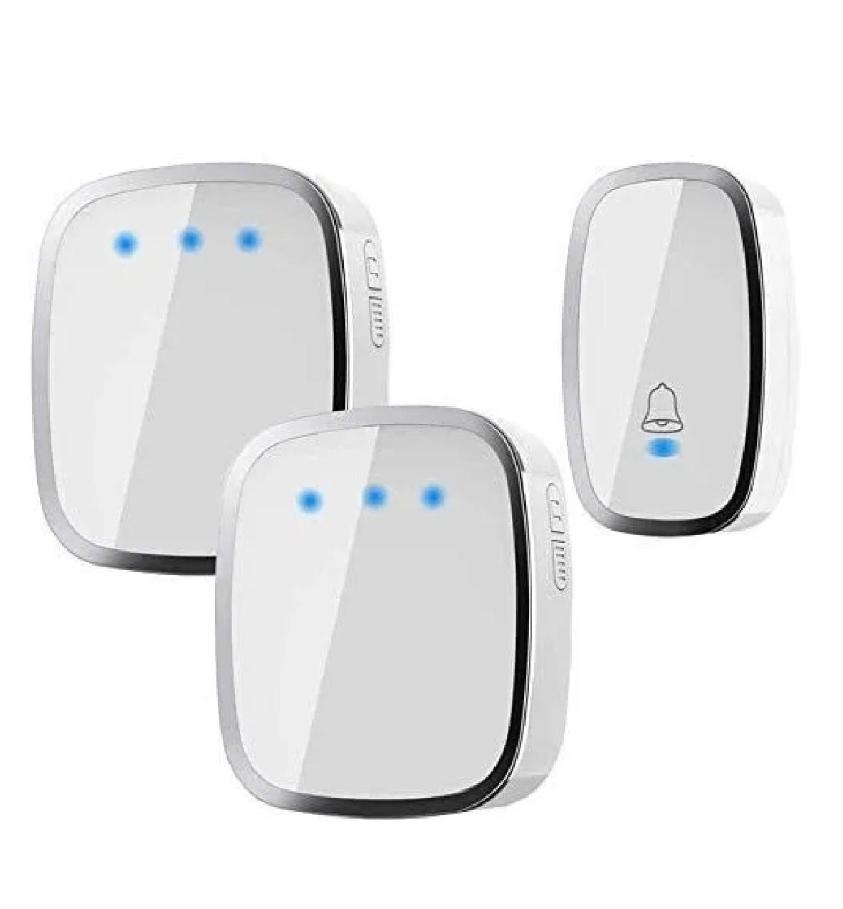 Timbre De Puerta Inalámbrico, 1 Transmisor Y 2 Receptores