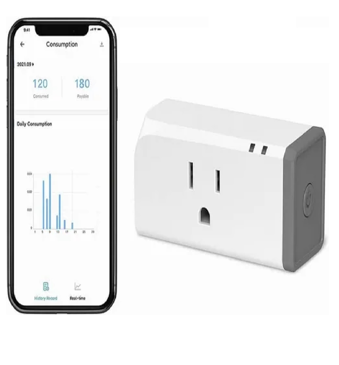 Enchufe Inteligente Wifi Control Voz 15a Contacto Blanco