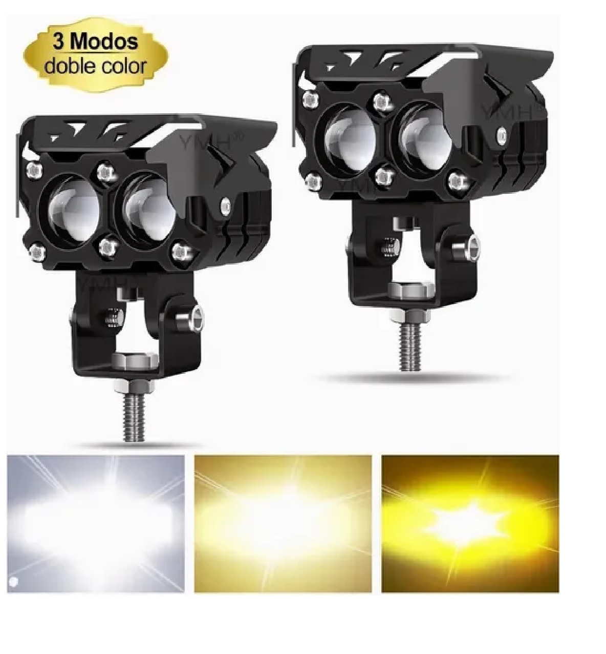 Set Faros Auxiliares Led De Niebla Luz 120w Para Auto Moto