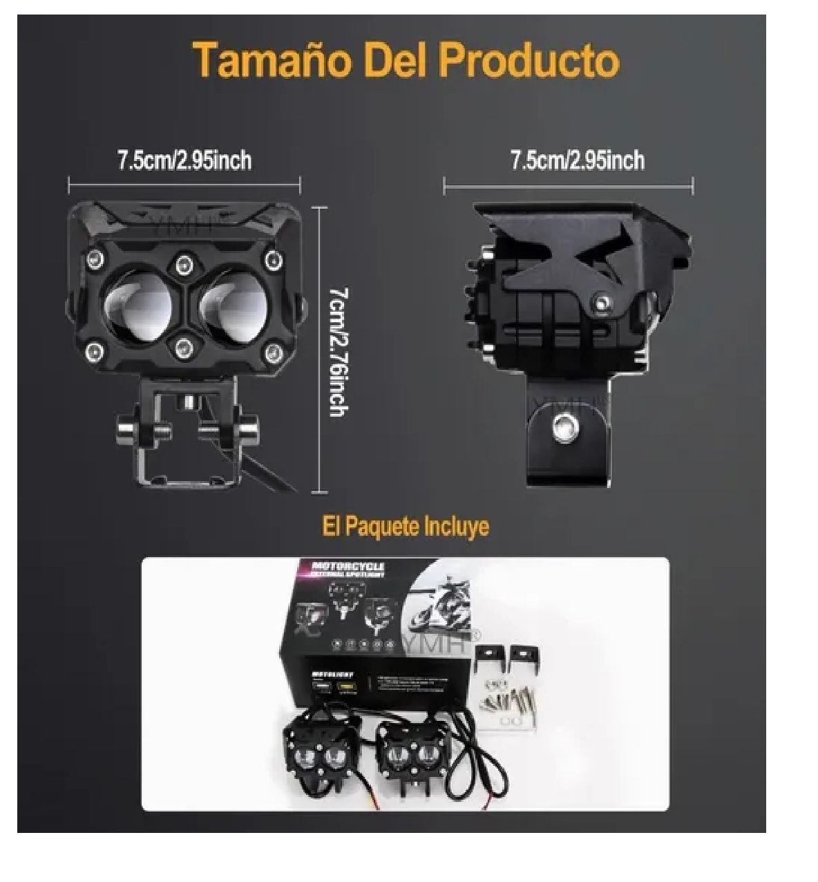Set Faros Auxiliares Led De Niebla Luz 120w Para Auto Moto