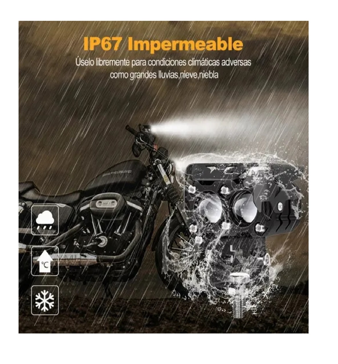 Set Faros Auxiliares Led De Niebla Luz 120w Para Auto Moto