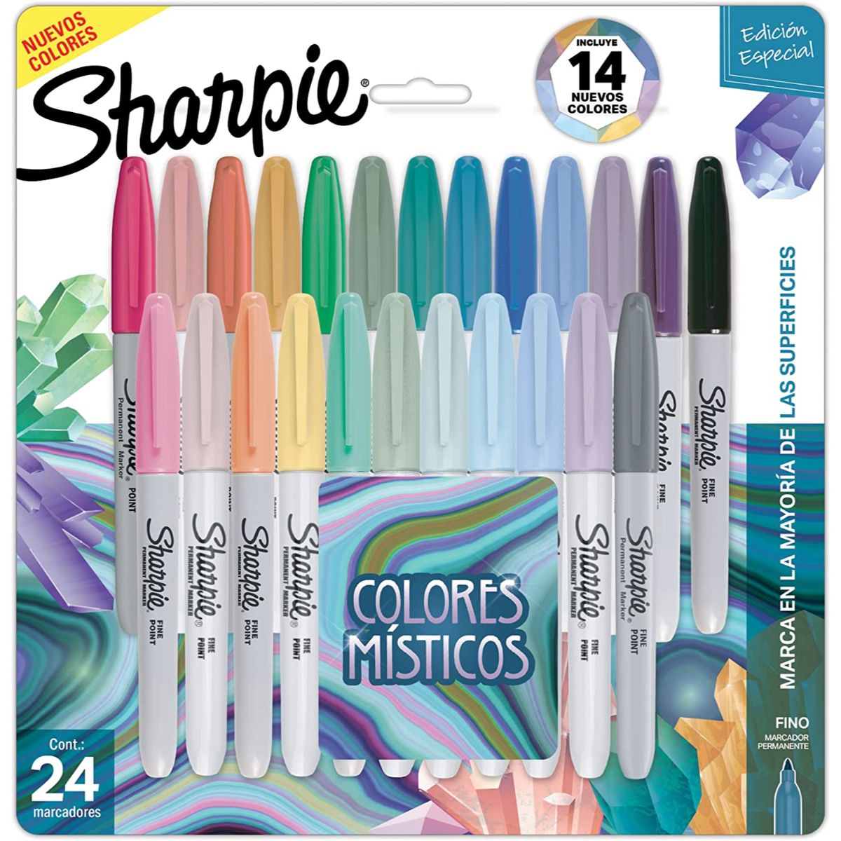  Sharpie Marcadores Permanentes Místicos 24CT Punta Fina
