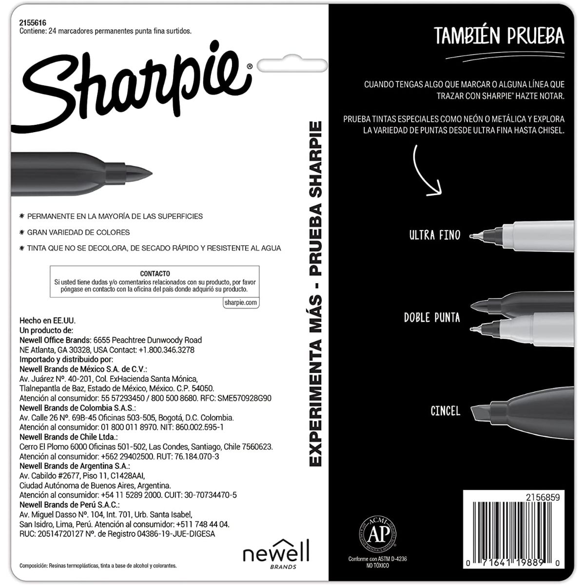  Sharpie Marcadores Permanentes Místicos 24CT Punta Fina