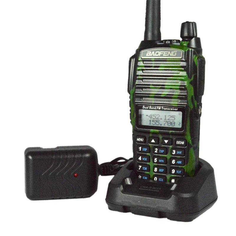 BAOFENG UV82 RADIO VHF/UHF 5W 128 CANALES LINTERNA LED CAMUFLAJE 