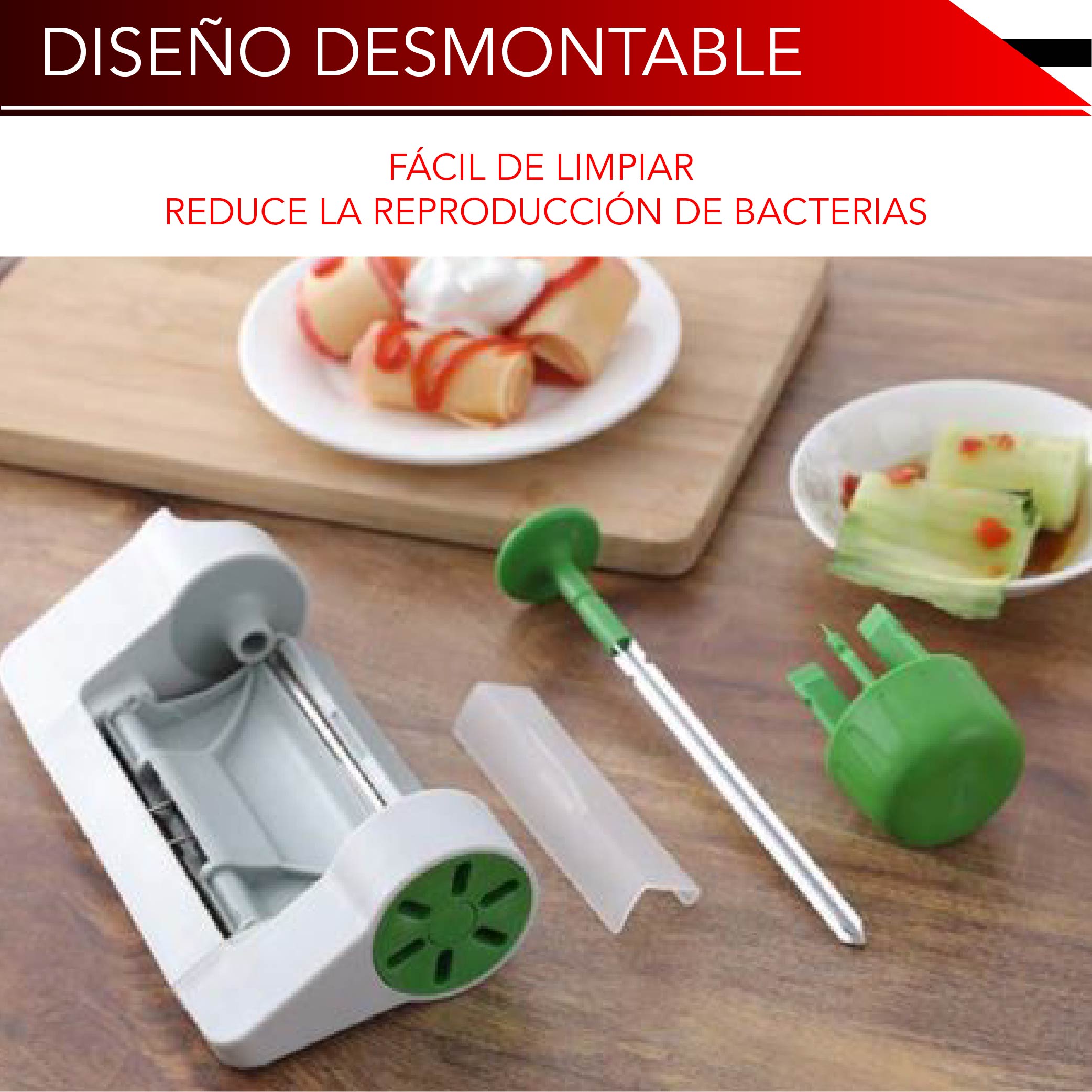 Cortador de hojas RD ROYAL COOK de vegetales cortador de frutas y verduras que se puede utilizar para crear hojas finas multifuncional para vegetales y frutas