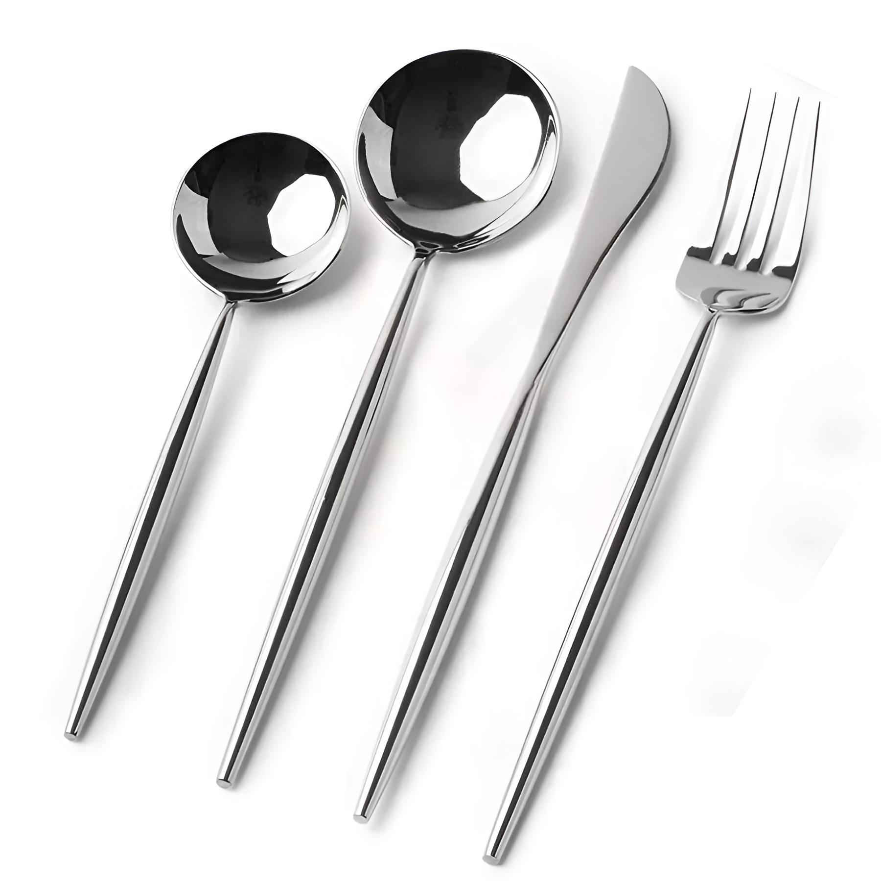 Juego De Cubiertos Acero Inoxidable Para 6 Miembros Familia