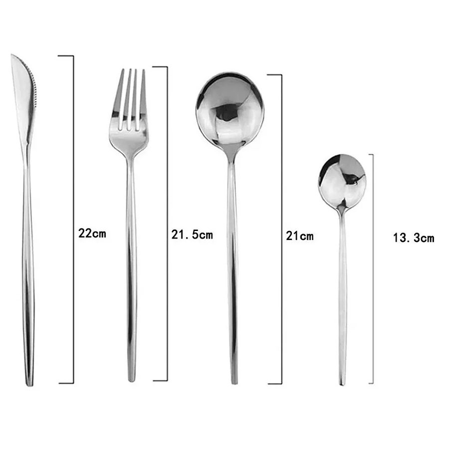 Juego De Cubiertos Acero Inoxidable Para 6 Miembros Familia