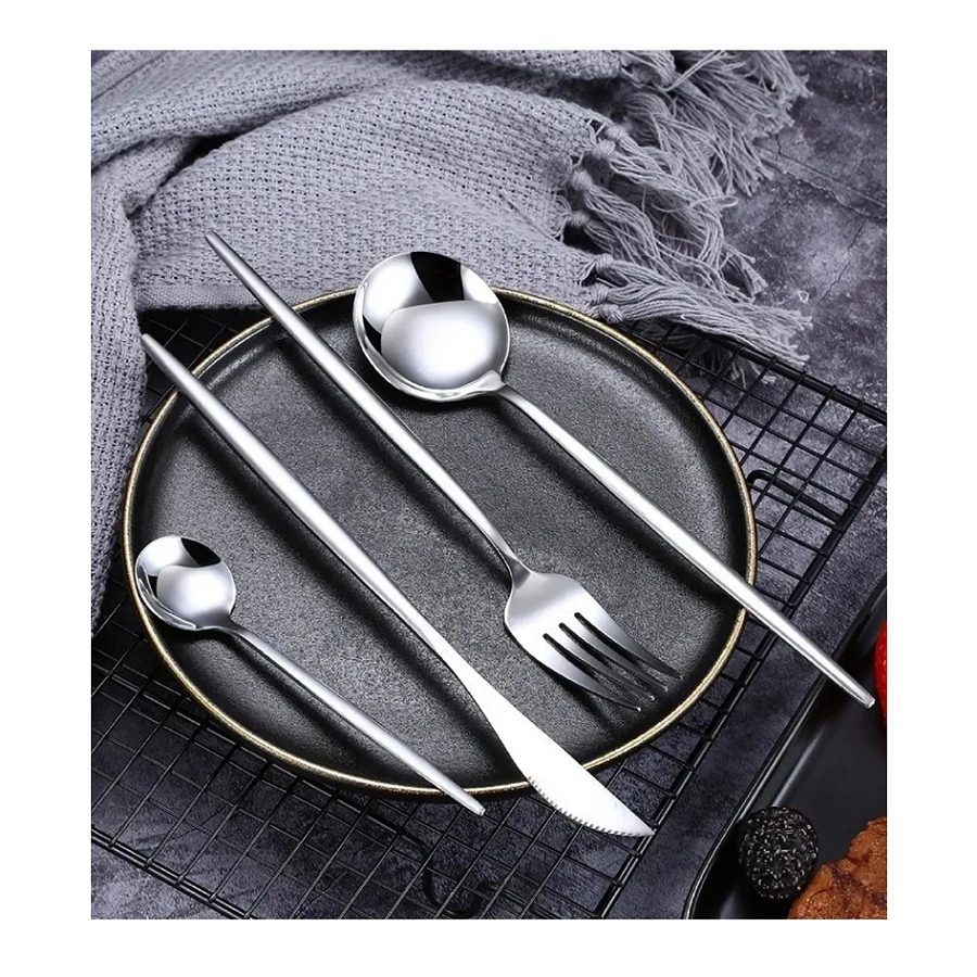 Juego De Cubiertos Acero Inoxidable Para 6 Miembros Familia