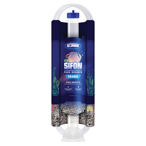 Sifón Manual Lomas Grande Peces Acuario 66 Cm