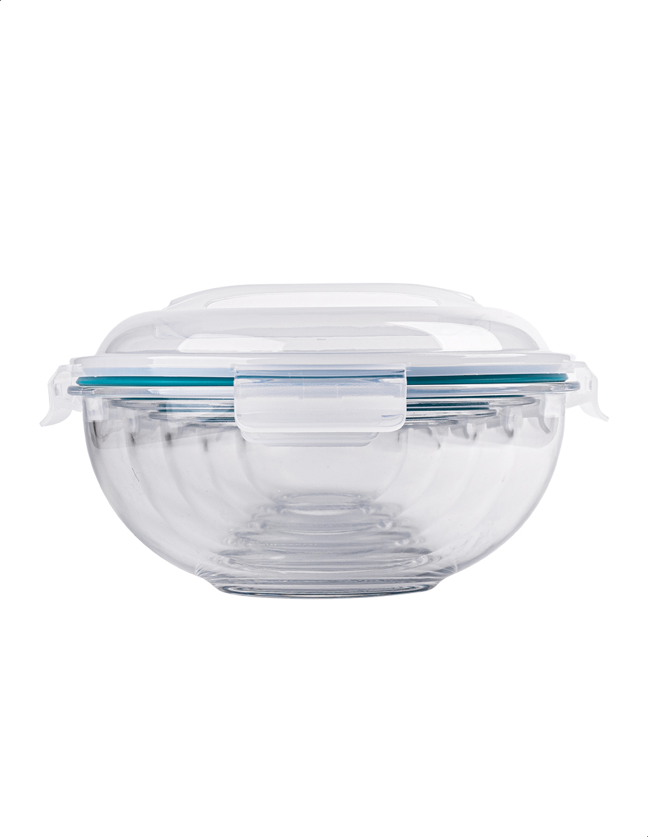 Set de 5 bowls de vidrio borosilicato con tapa Tutti