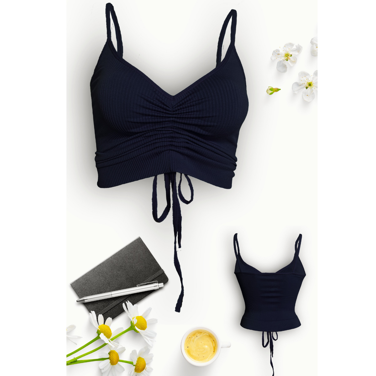 Blusas de Mujer Diseño de Jareta Top Dama canalé de tirantes TOP-06