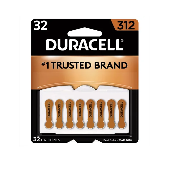 Pilas Para Audifonos Duracell 312 Pack De 32 Piezas Nuevas