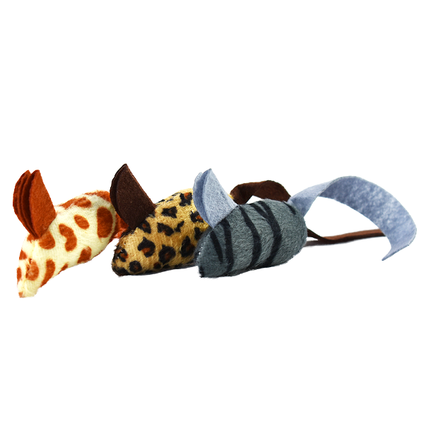 Juguete Para Gato 3 Ratones Eco Play Fancy Pets