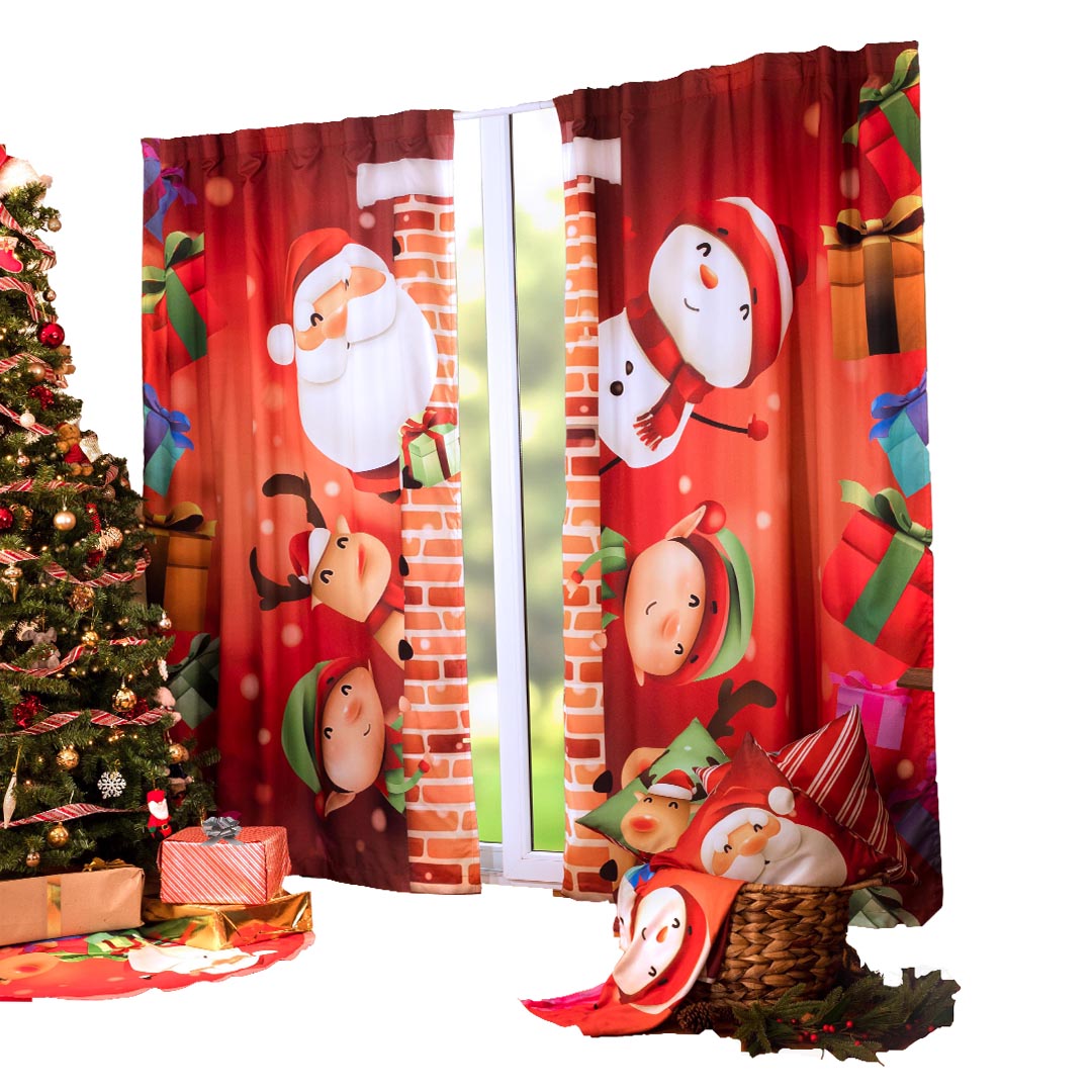 Set de 2 Láminas Decorativas de Navidad (30x40 cm) Santa - SKLUM