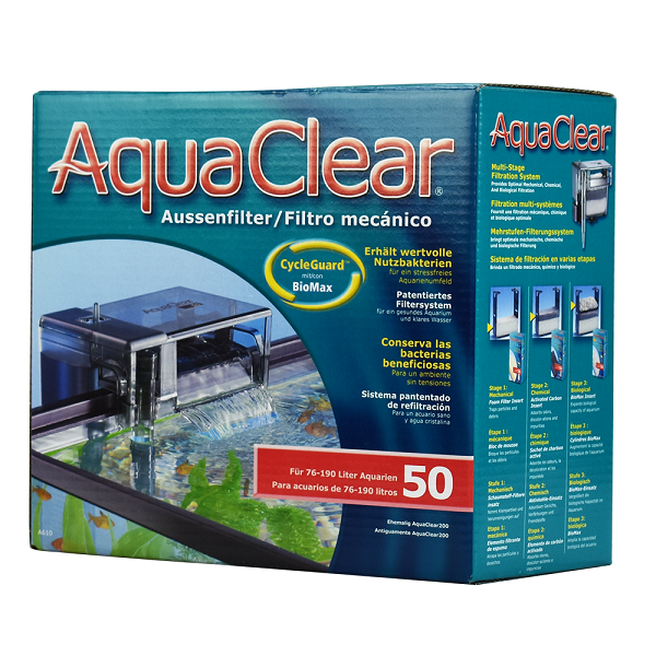 Filtro Cascada Aquaclear 50 Pecera De Hasta 190 Litros Peces