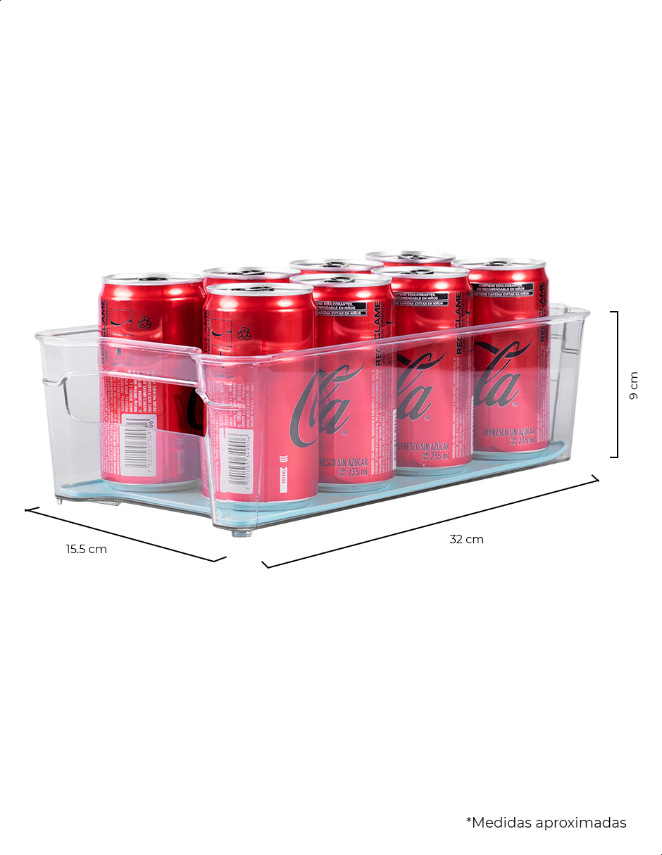 Set 4 contenedores acrílico antideslizantes 2 tamaños Tutti