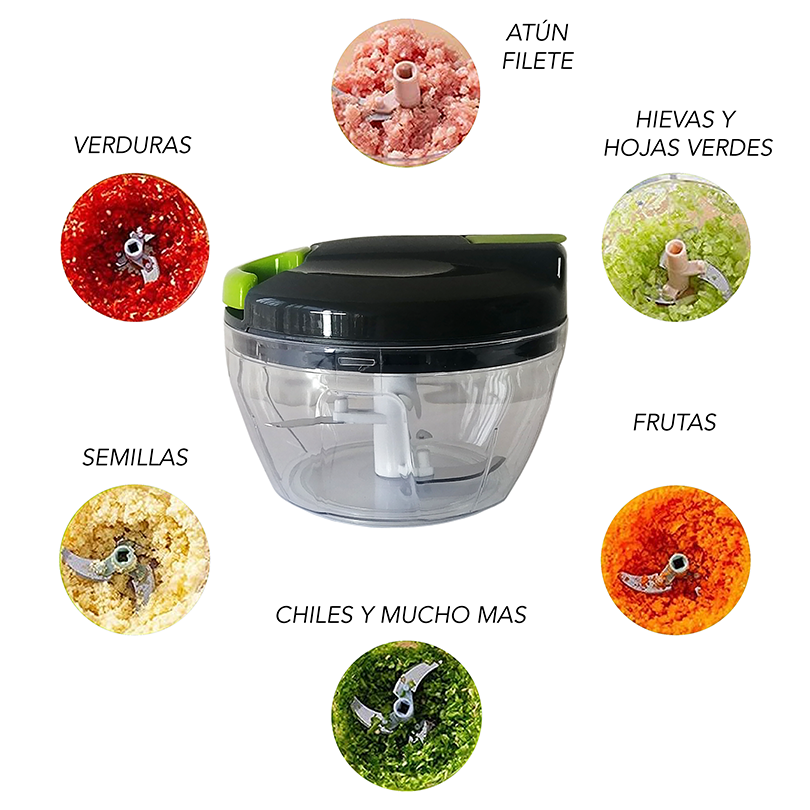 Procesador RD ROYAL COOK de alimentos Mini trituradora de alimentos Cortador de Verduras Frutas Semillas y Más, Cuchillas de Acero Inoxidable para Corte Finos