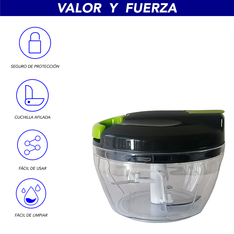 Procesador RD ROYAL COOK de alimentos Mini trituradora de alimentos Cortador de Verduras Frutas Semillas y Más, Cuchillas de Acero Inoxidable para Corte Finos