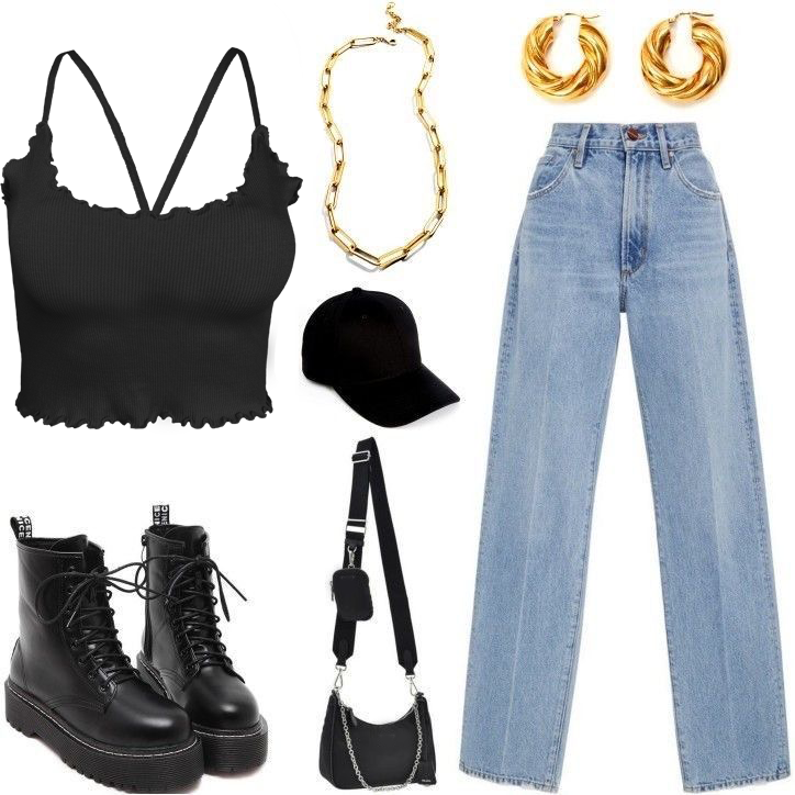 Blusa Top Para Dama CropTop Mujer Textura Canalé de Tirantes TOP-03