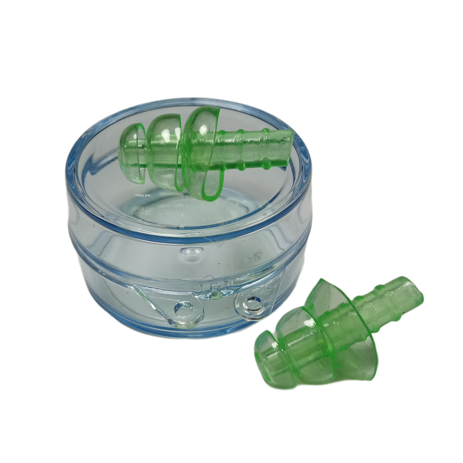 Juego de natación de tapones para oídos y clip nasal verde para adulto National Geographic 4684-1