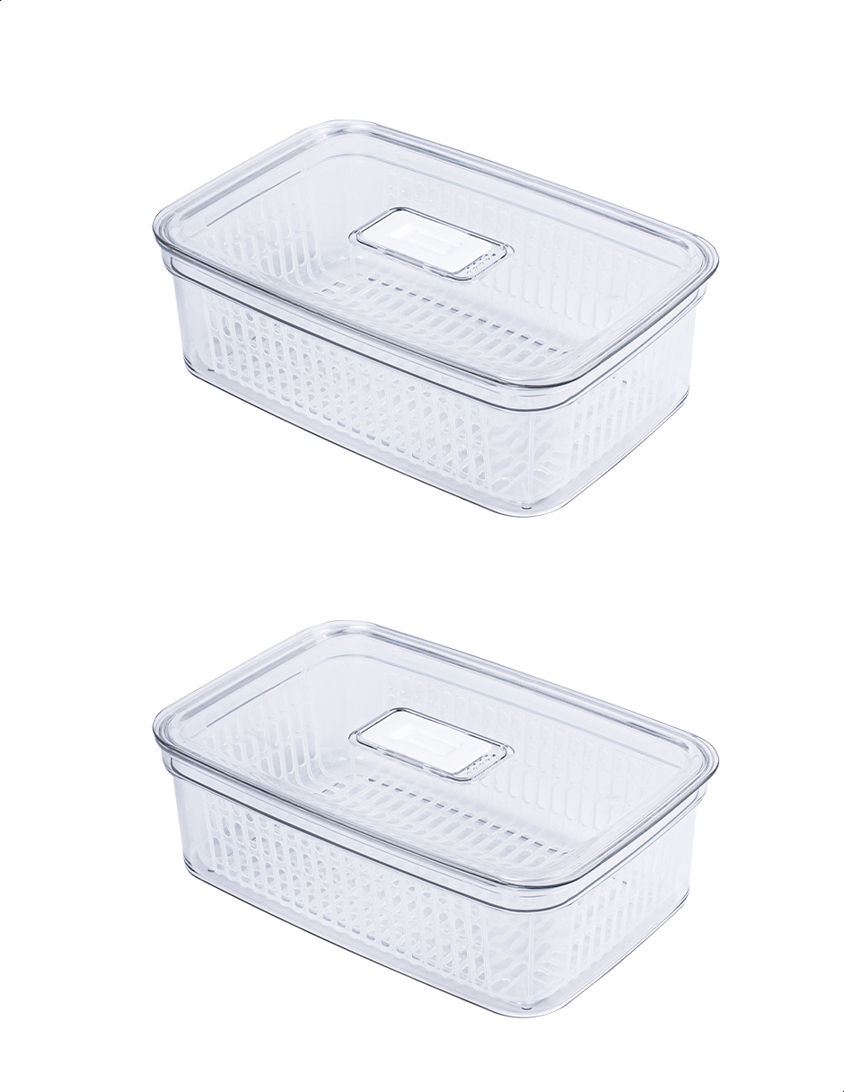 Set 2 contenedores con rejilla interior 3.6 L Tutti