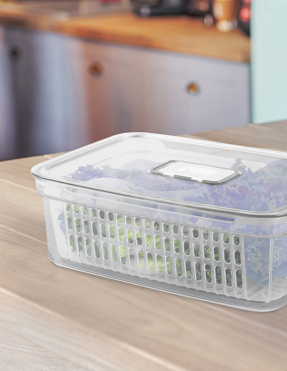 Set 2 contenedores con rejilla interior 3.6 L Tutti