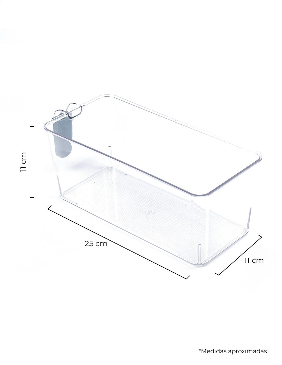 Set 4 contenedores de acrílico con asa chico y grande Tutti