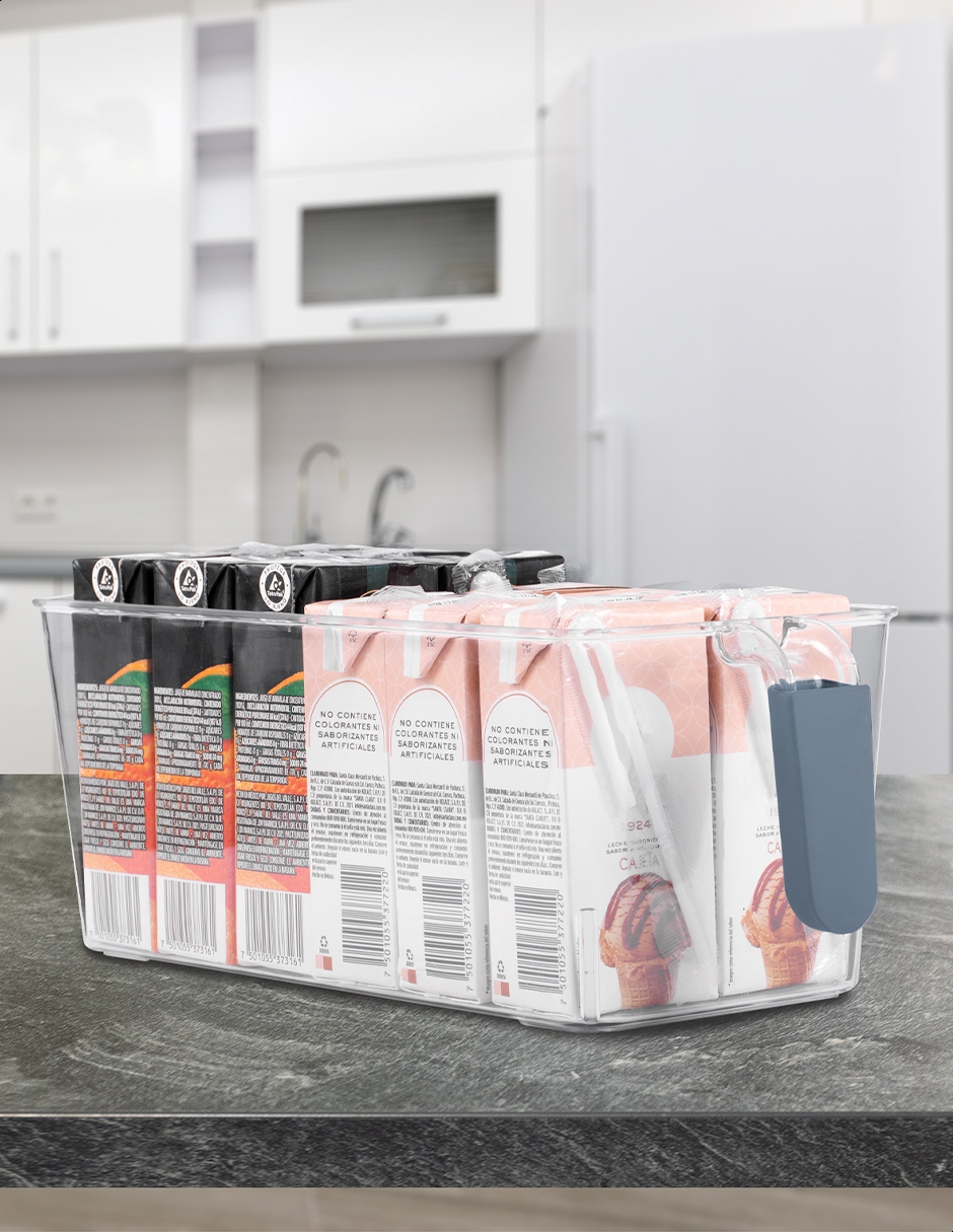 Set 4 contenedores de acrílico con asa chico y grande Tutti