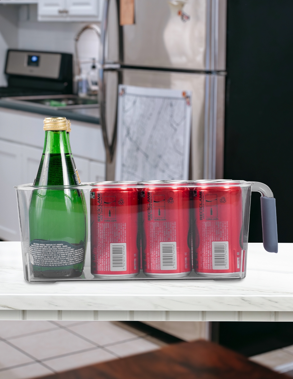 Set 4 contenedores de acrílico con asa chico y grande Tutti