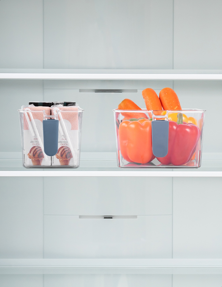 Set 4 contenedores de acrílico con asa chico y grande Tutti