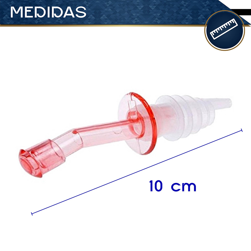 Vertedores CHIC-FANTASY de Botellas Set de 12 pzs varios colores Boquilla para verter liquidos, dispensador de licor cónico con tapas de plástico para el polvo