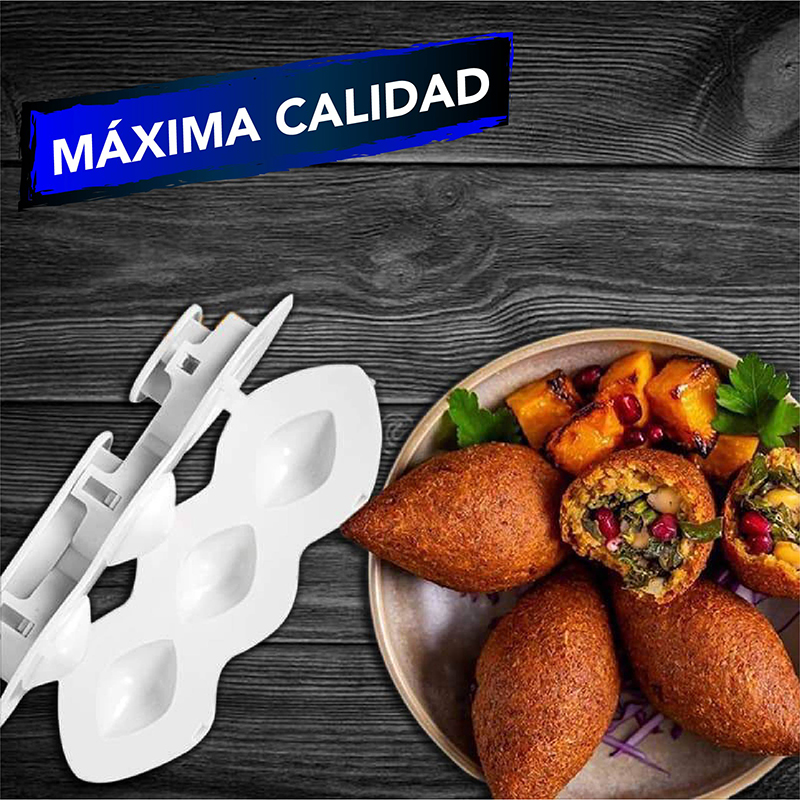 Molde de kipe CHIC-FANTASY, kibbeh moulds herramienta de prensa para hacer kibbeh, molde de carne para hacer Kibbeh frito
