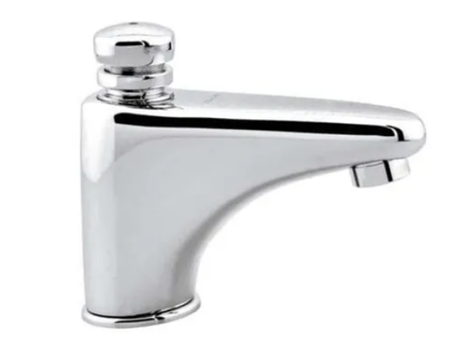 LLAVE DE LAVABO TEMPORIZADORA CROMO HELVEX.