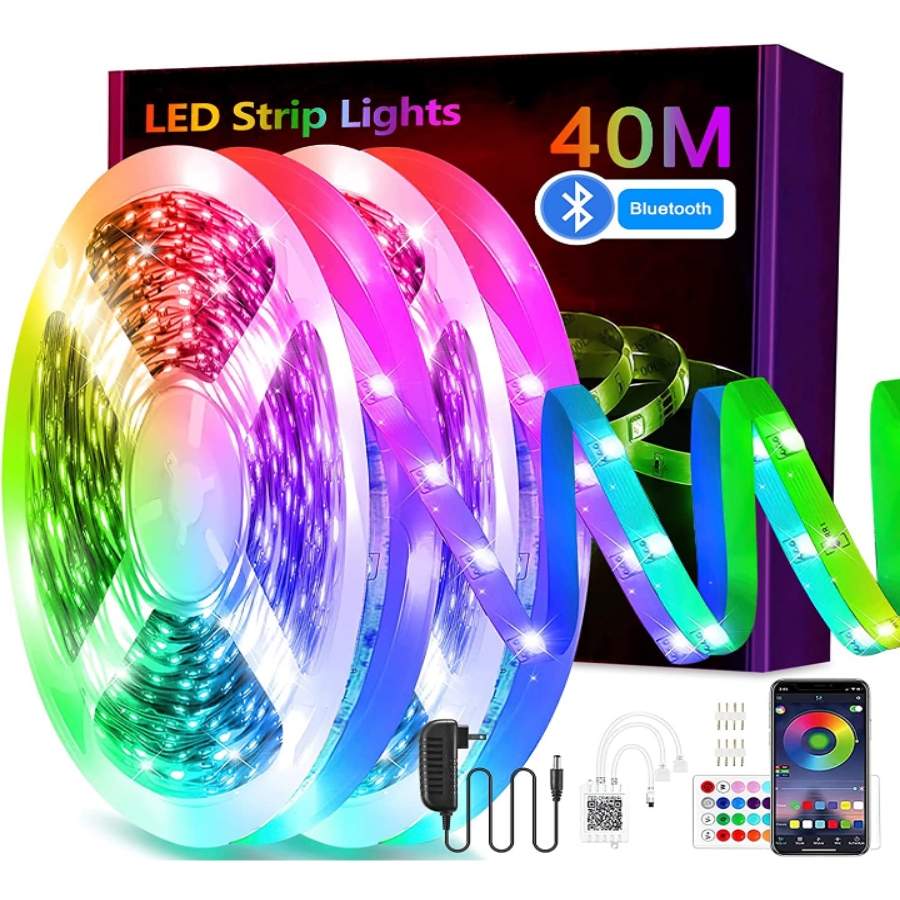 40 Metros Tira luz led Bluetooth inteligente flexible 