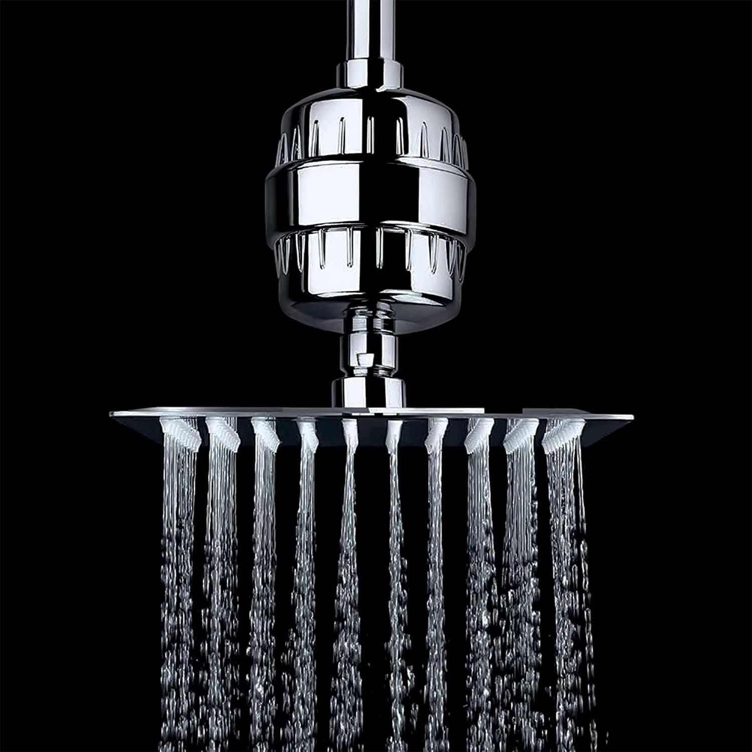 Filtro Cromado De Agua Para Regadera, Incluye Dos Repuestos.