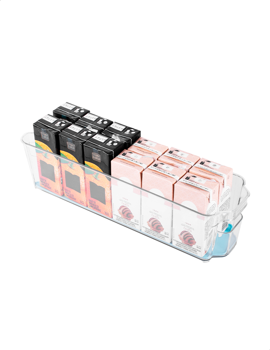 Contenedor acrílico refrigerador antideslizante largo Tutti