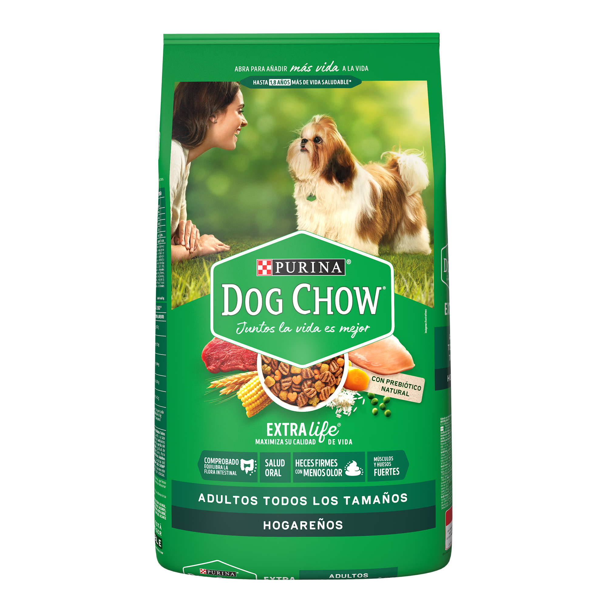Purina Dog Chow Hogareños Alimento seco perros adultos todas las razas, bulto de 10kg