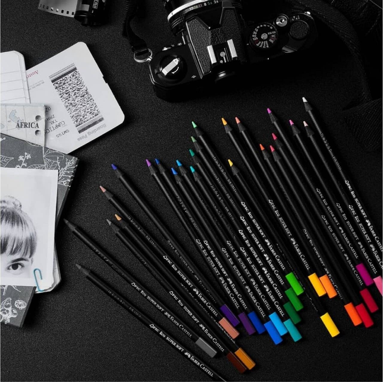 Lapices de Colores Faber Castell EcoPencil Supersoft 100 Colores