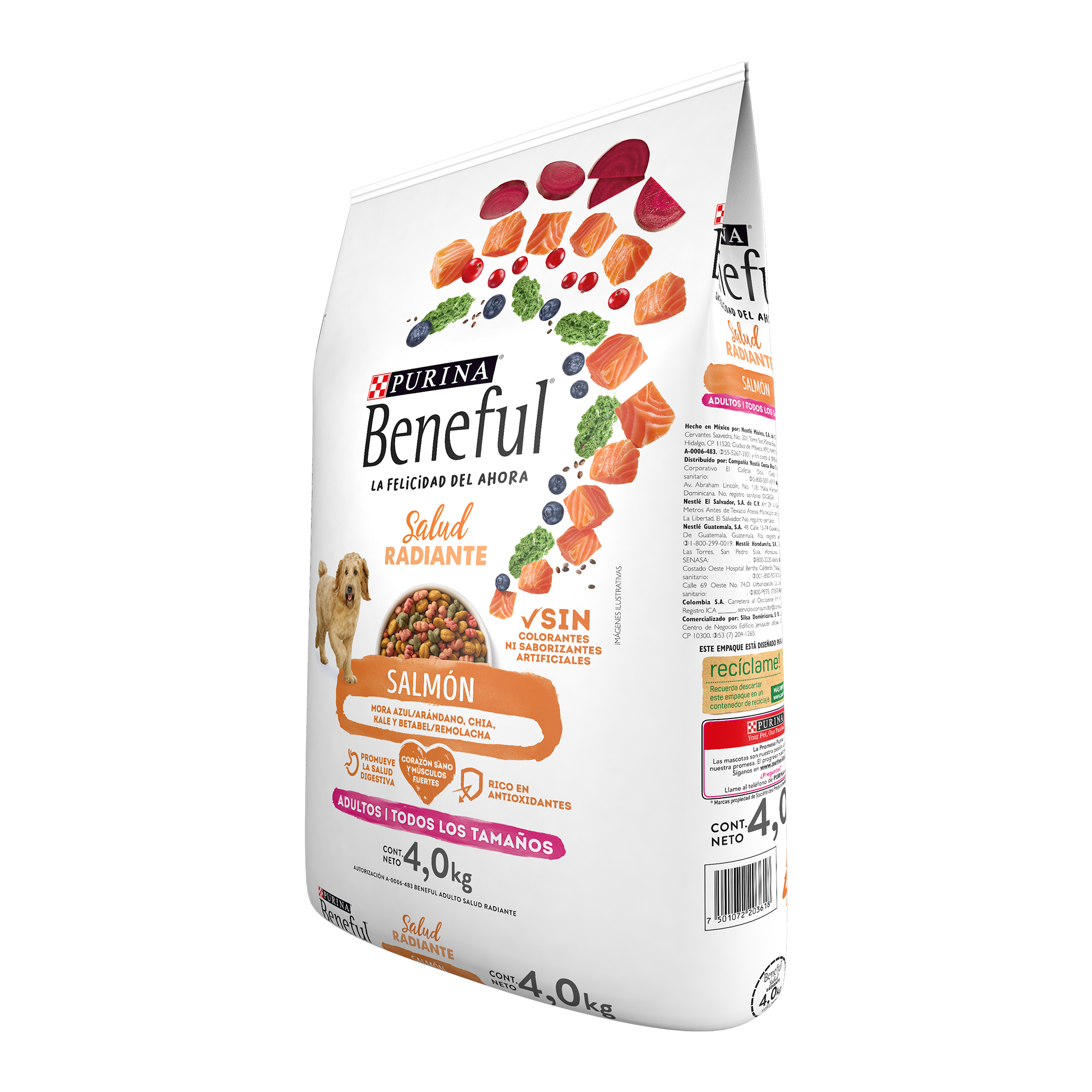 Purina Beneful Salud Radiante Alimento seco Adultos, todos los tamaños salmón, bulto de 4kg