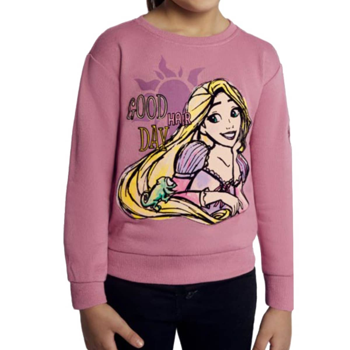 Sudadera de niña de Disney, de Rapunzel, color rosa, mod. 1037365