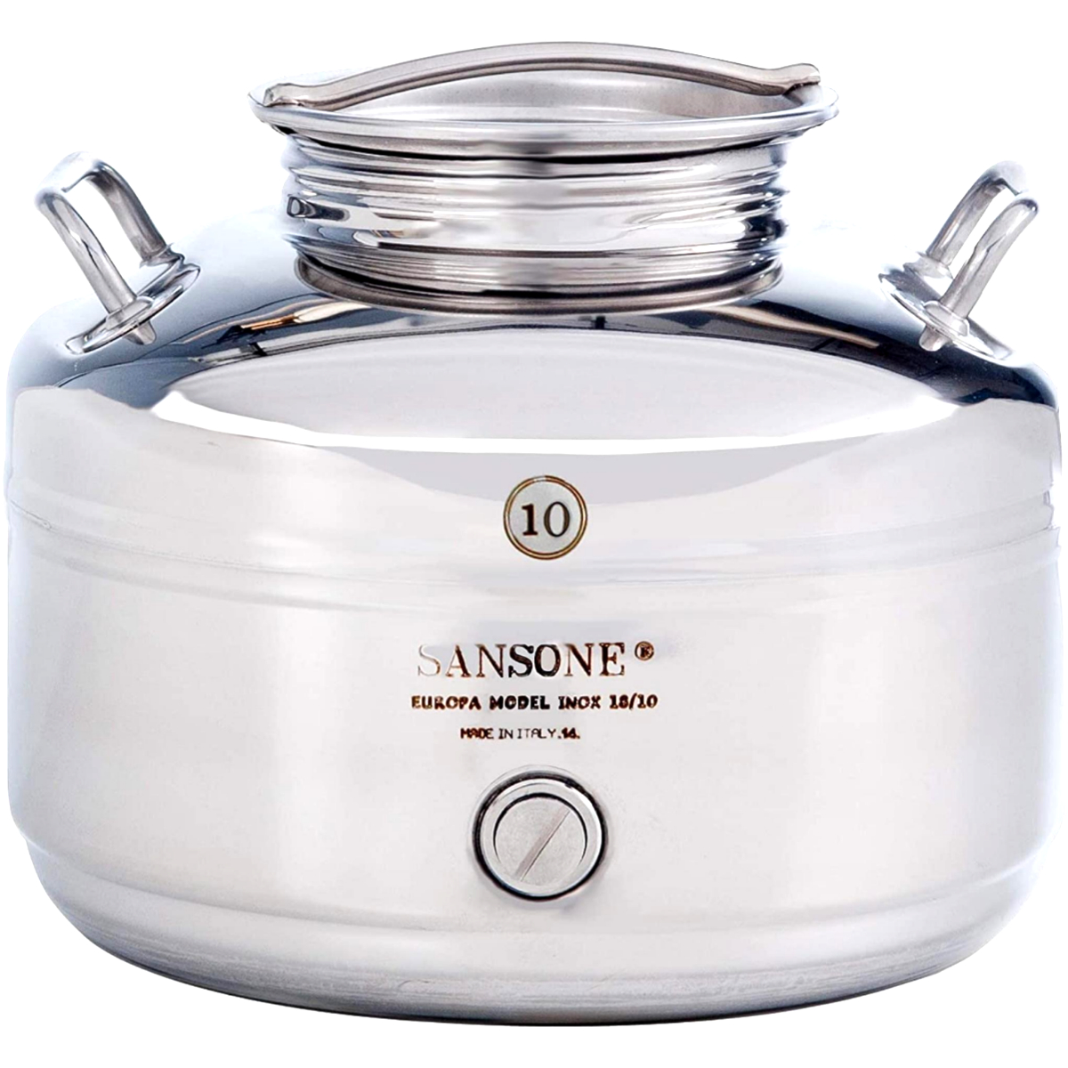 SANSONE Vitrolero Dispensador de Agua Fría de Acero Inoxidable con Base Garrafón Oculto Ecológico Aguaje Despachador de Agua de 10 litros