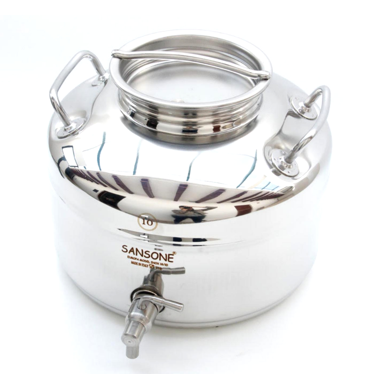 SANSONE Vitrolero Dispensador de Agua Fría de Acero Inoxidable con Base Garrafón Oculto Ecológico Aguaje Despachador de Agua de 10 litros