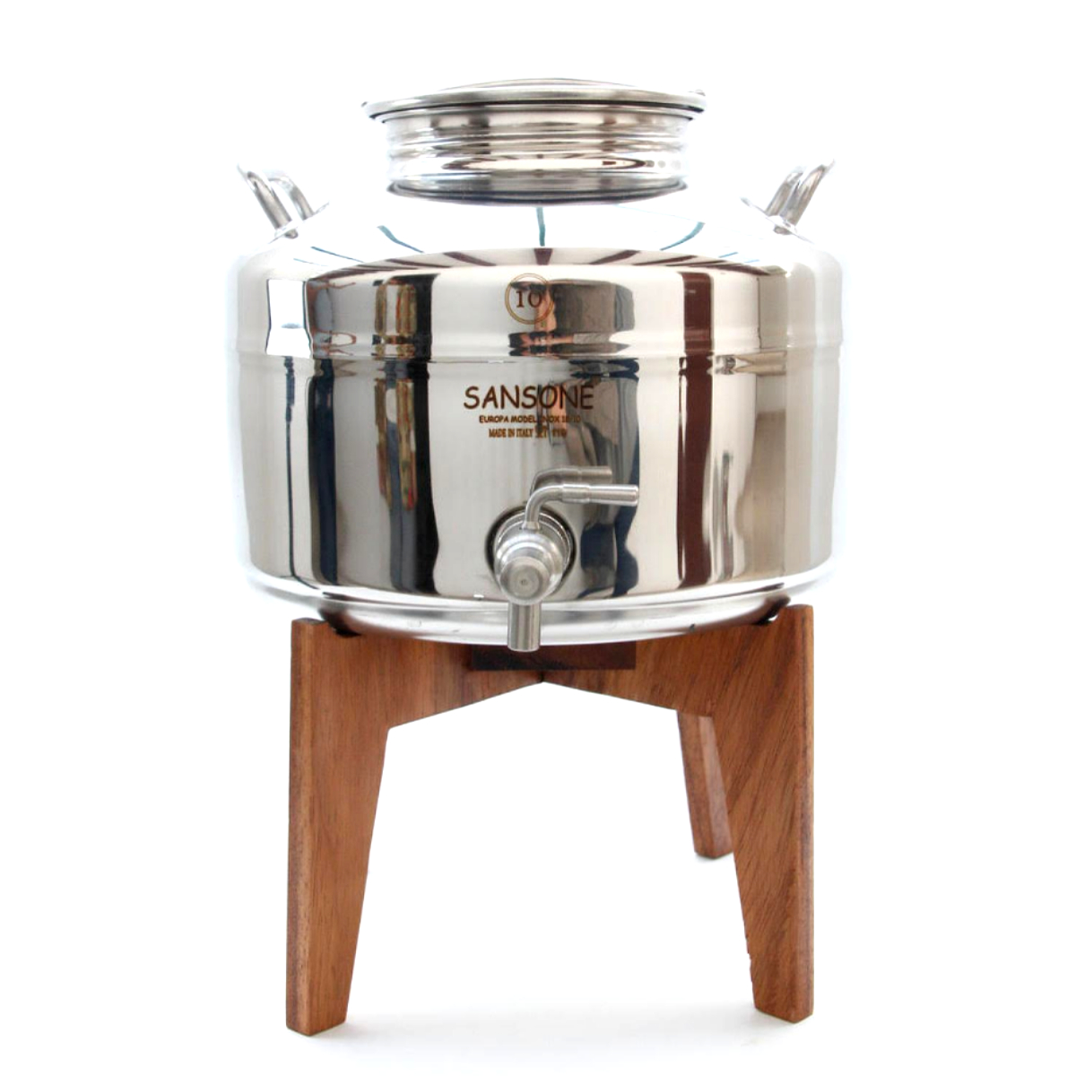 SANSONE Vitrolero Dispensador de Agua Fría de Acero Inoxidable con Base Garrafón Oculto Ecológico Aguaje Despachador de Agua de 10 litros