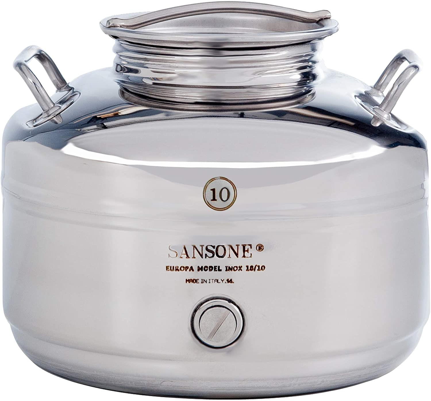 SANSONE Vitrolero Dispensador de Agua Fría de Acero Inoxidable con Base Garrafón Oculto Ecológico Aguaje Despachador de Agua de 10 litros