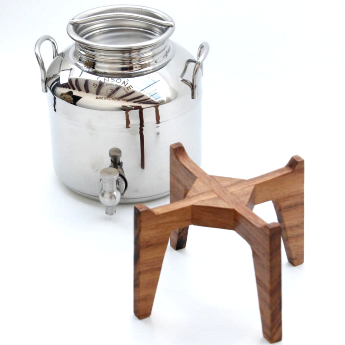 SANSONE Vitrolero Dispensador de Agua Fría de Acero Inoxidable con Base Garrafón Oculto Ecológico Aguaje Despachador de Agua de 3 litros