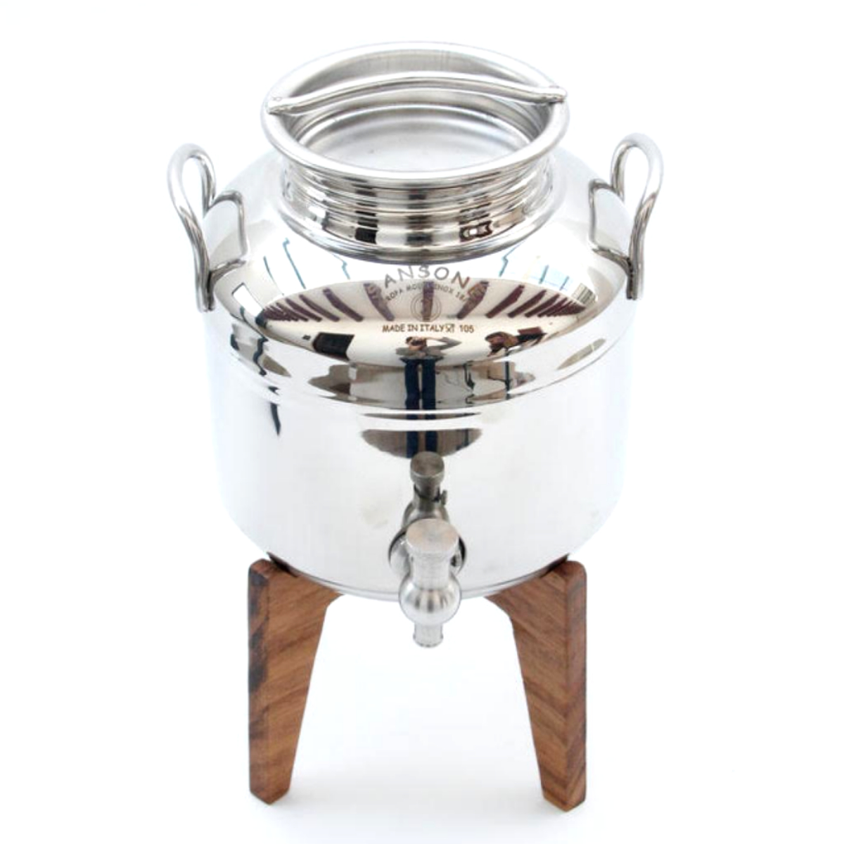 SANSONE Vitrolero Dispensador de Agua Fría de Acero Inoxidable con Base Garrafón Oculto Ecológico Aguaje Despachador de Agua de 3 litros