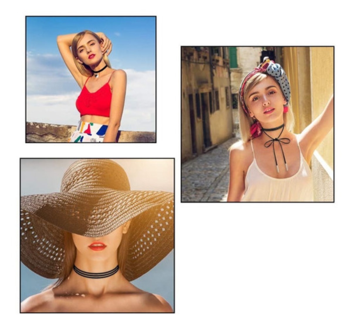 19 Gargantillas Choker Black