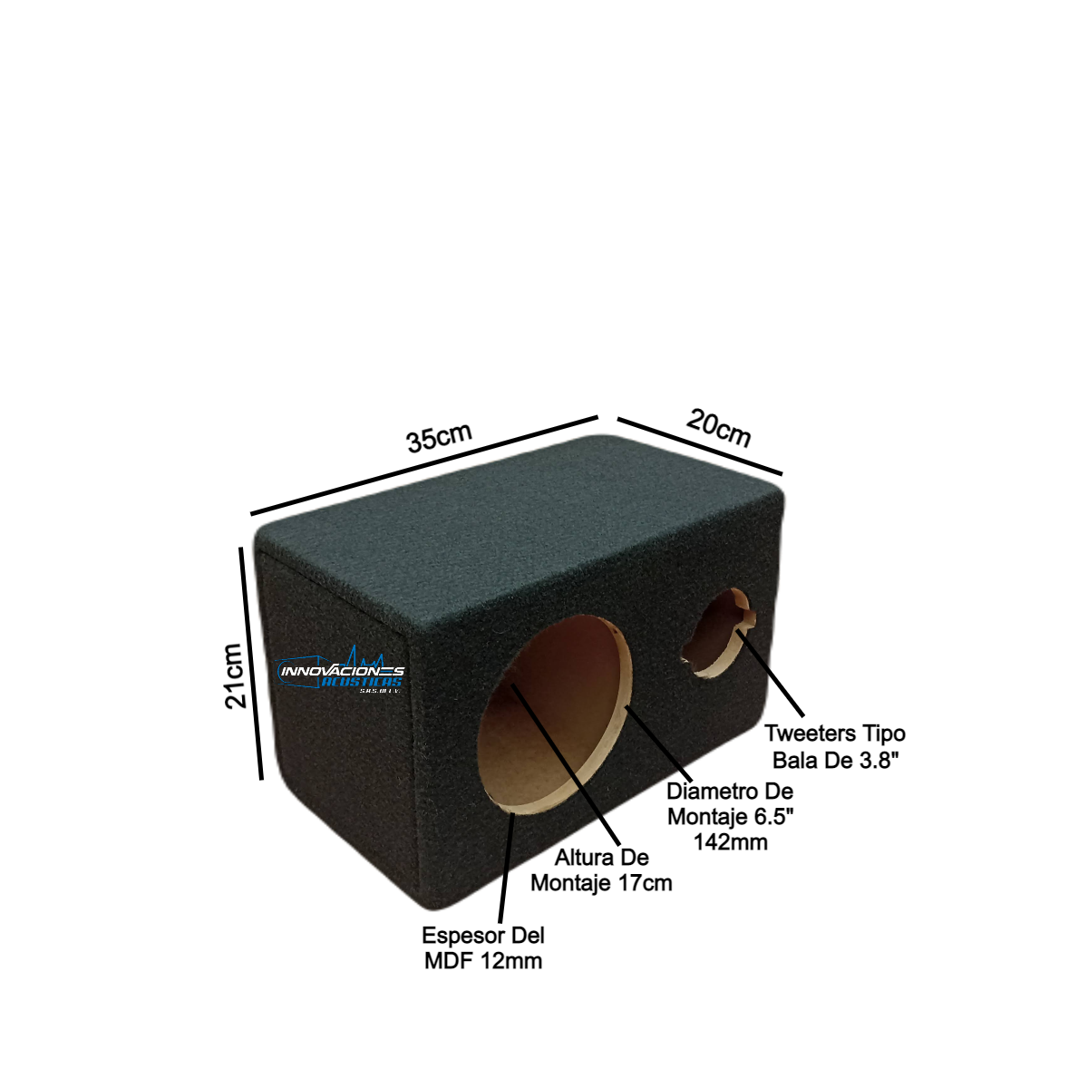 Par De Cajones Para Bocinas De 6.5 Y Dos Tweeter Sellado