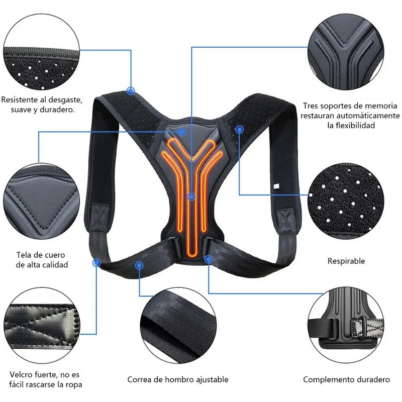 Corrector De Postura Faja Soporte Espalda Para Hombre Mujer.